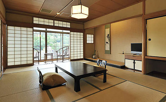 Japanese Style Room for 4 persons with a private rotenburo open-air bath