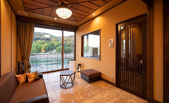 Japanese Style Executive Twin Room with Bathroom Facing the Uji River